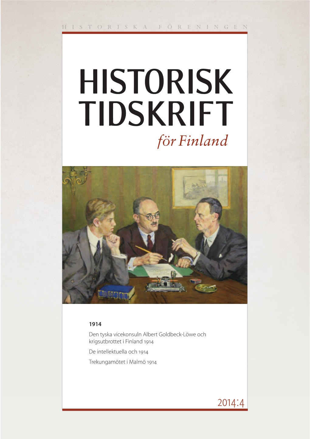 Historisk Tidskrift För Finland 2014:4 2014:4