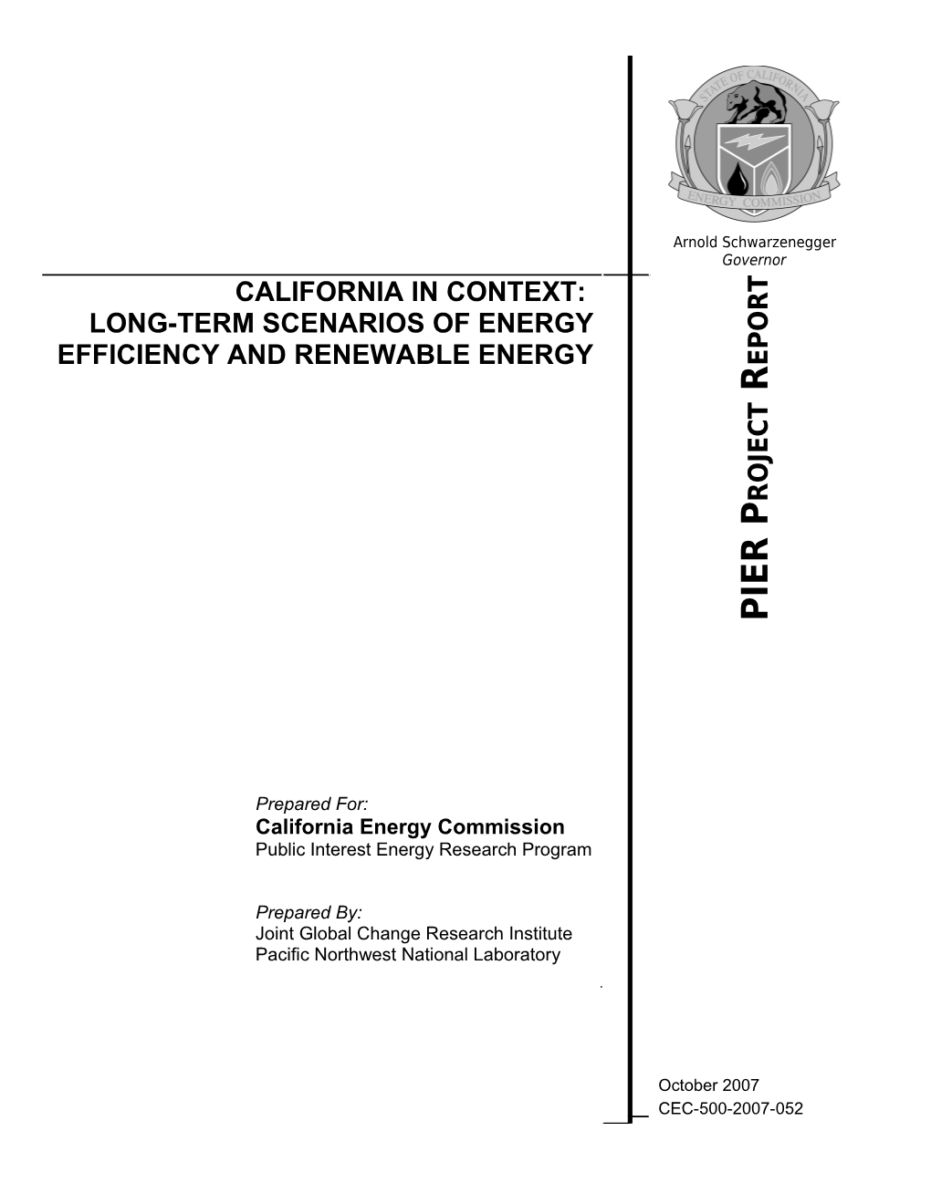 California in Context: Long-Term Scenarios of Energy Efficiency and Renewable Energy