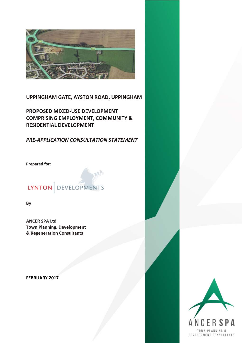 Uppingham Gate, Ayston Road, Uppingham Proposed Mixed