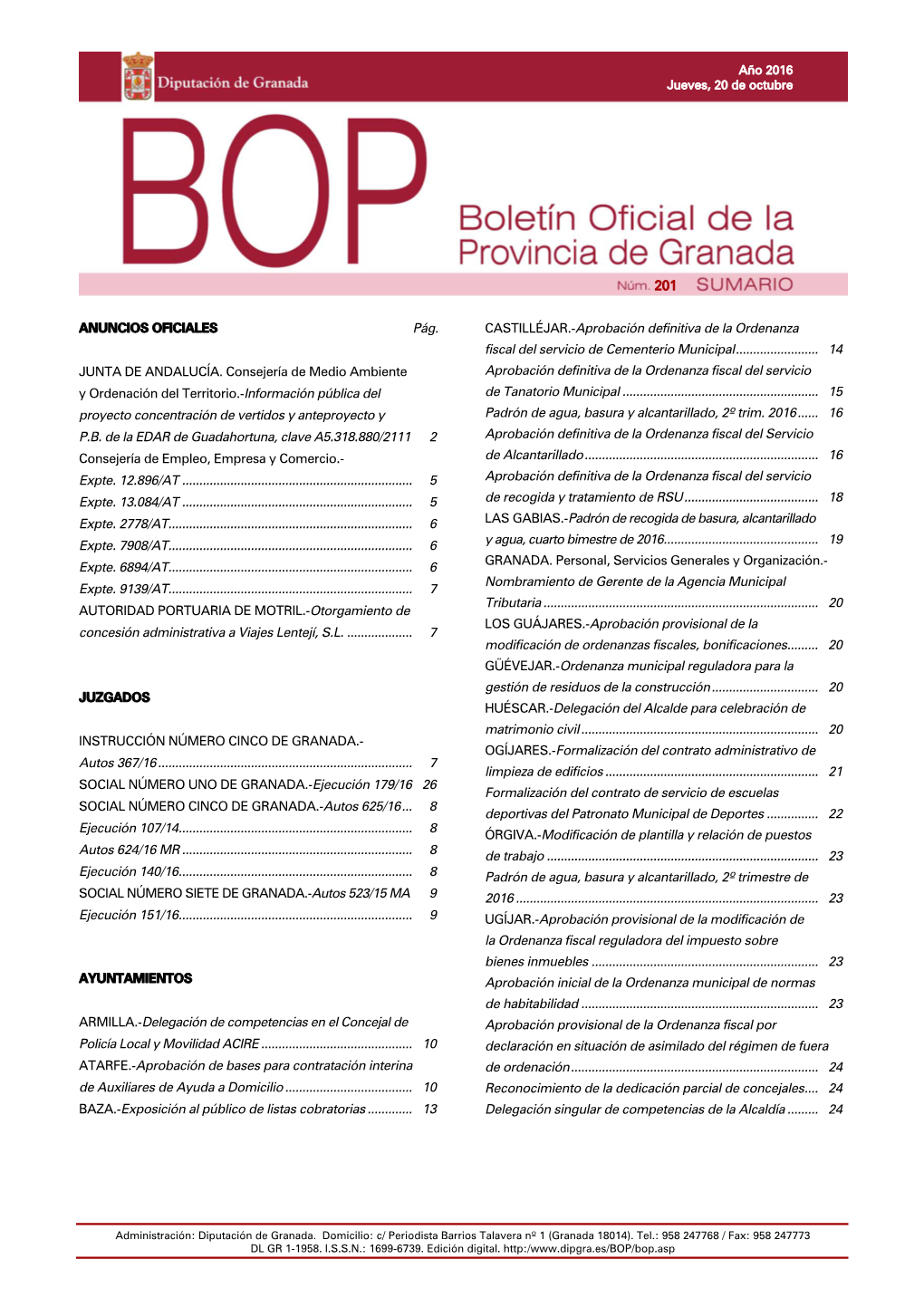 BOP 201, Jueves 20 De Octubre De 2016.Qxd