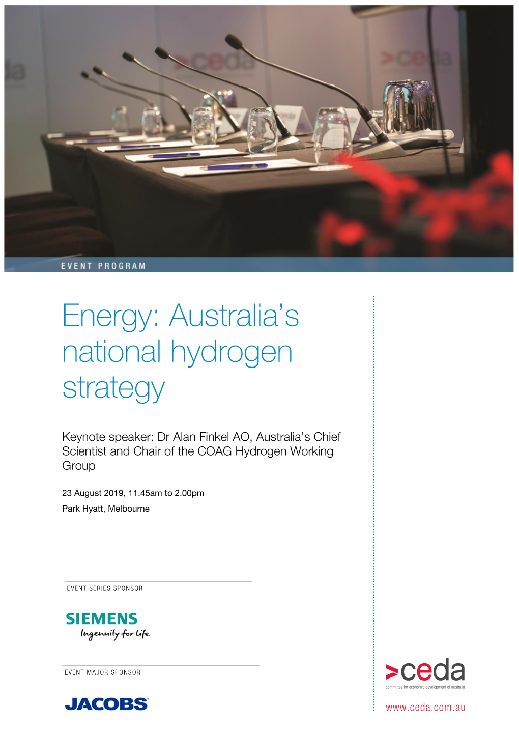 Energy: Australia's National Hydrogen Strategy
