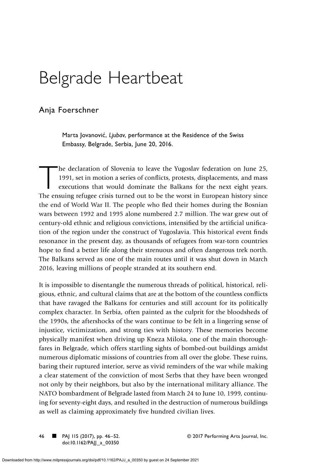 Belgrade Heartbeat