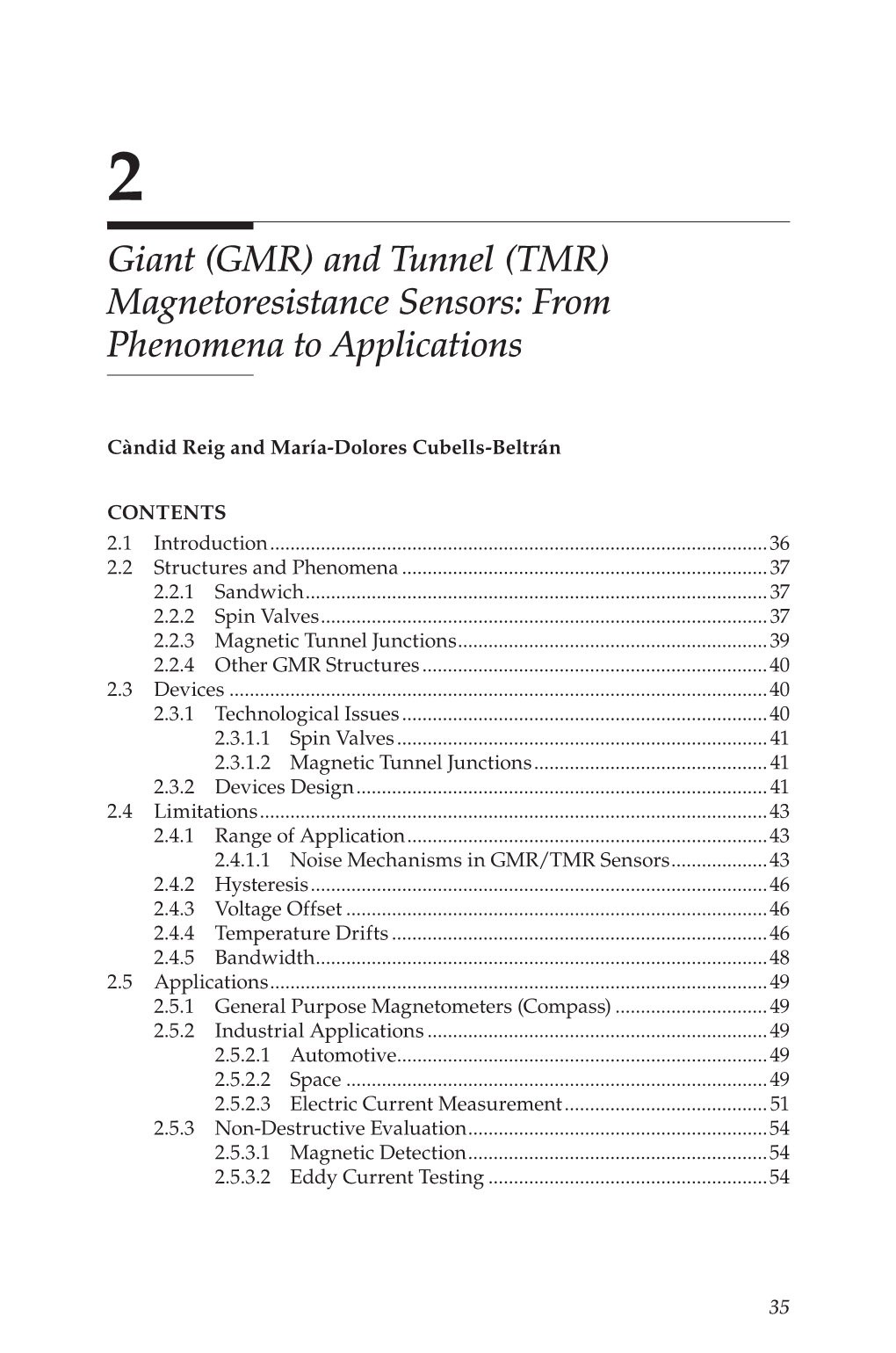 (TMR) Magnetoresistance Sensors: from Phenomena to Applications