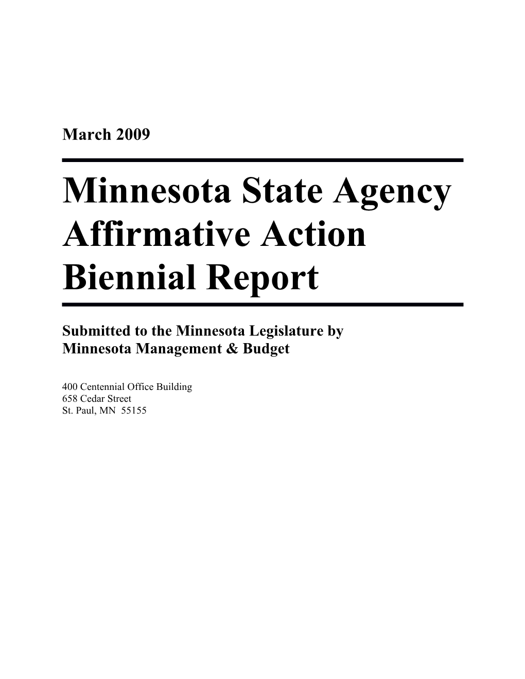 Minnesota State Agency Affirmative Action