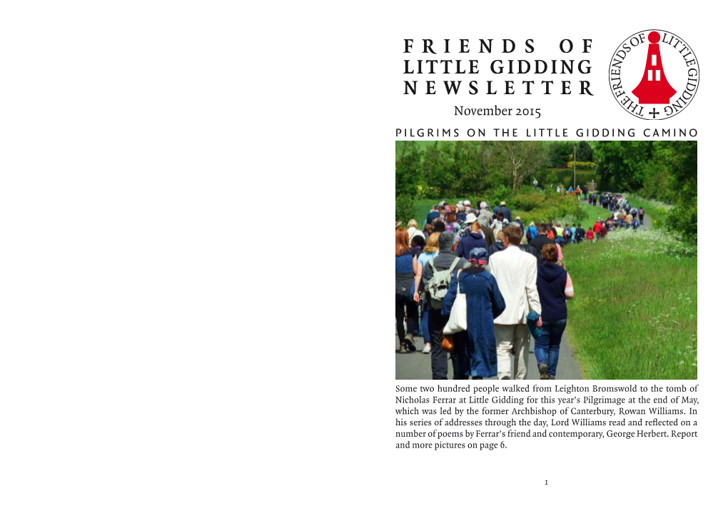 Friends of Little Gidding Newsletter