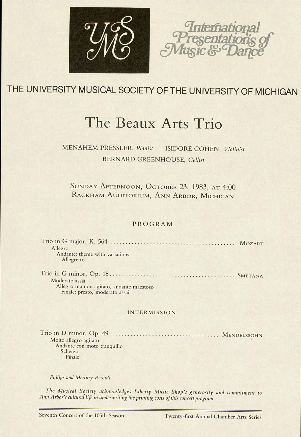 The Beaux Arts Trio