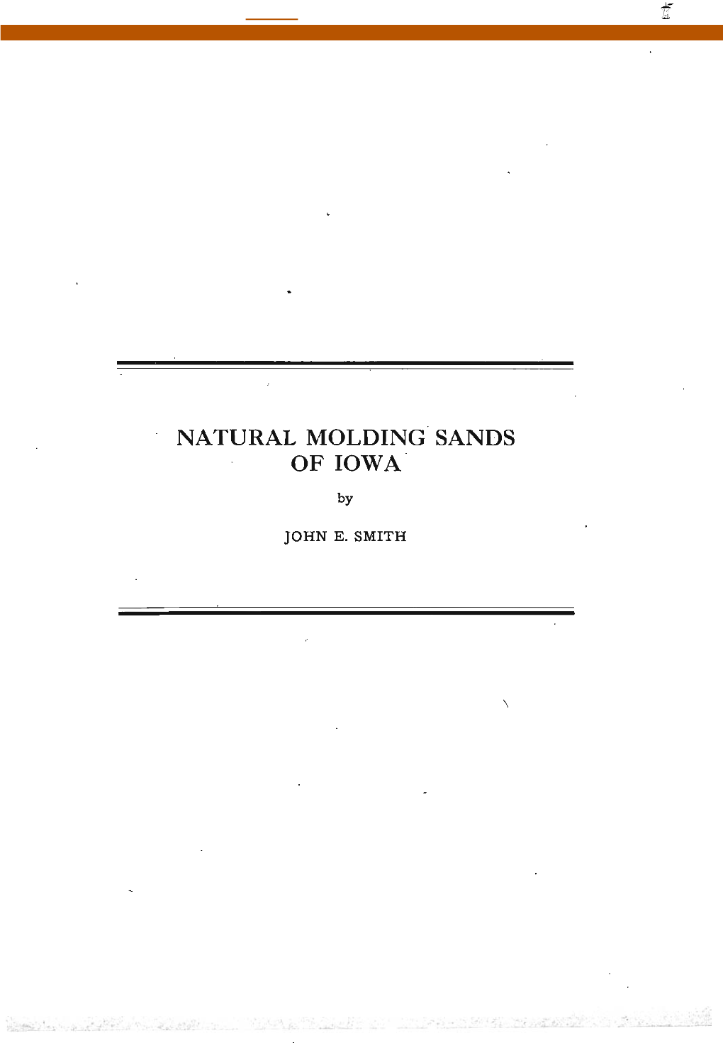 Natural Molding Sands of Iowa