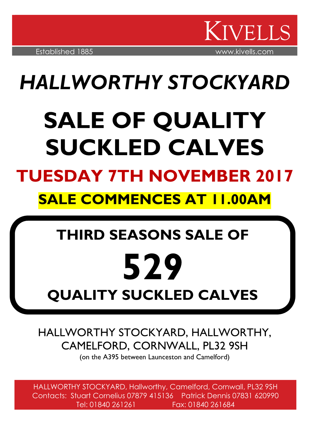 Sale of Quality Suckled Calves