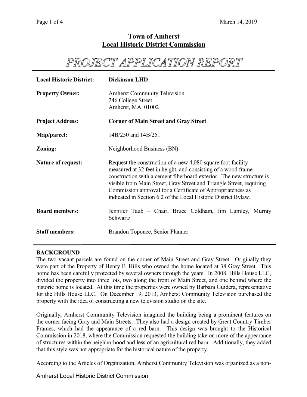 Project Application Report