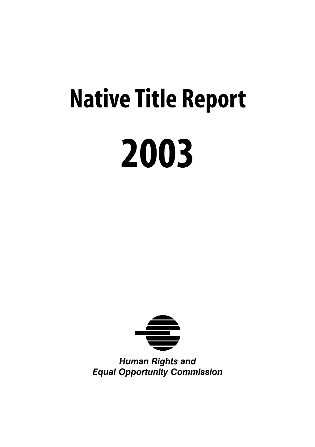 Native Title Report 2003