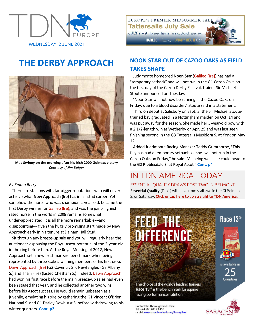 Tdn Europe • Page 2 of 12 • Thetdn.Com Wednesday • 02 June 2021