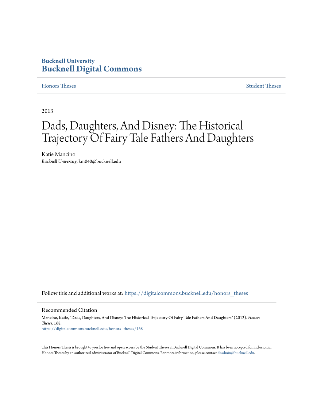 The Historical Trajectory of Fairy Tale Fathers and Daughters