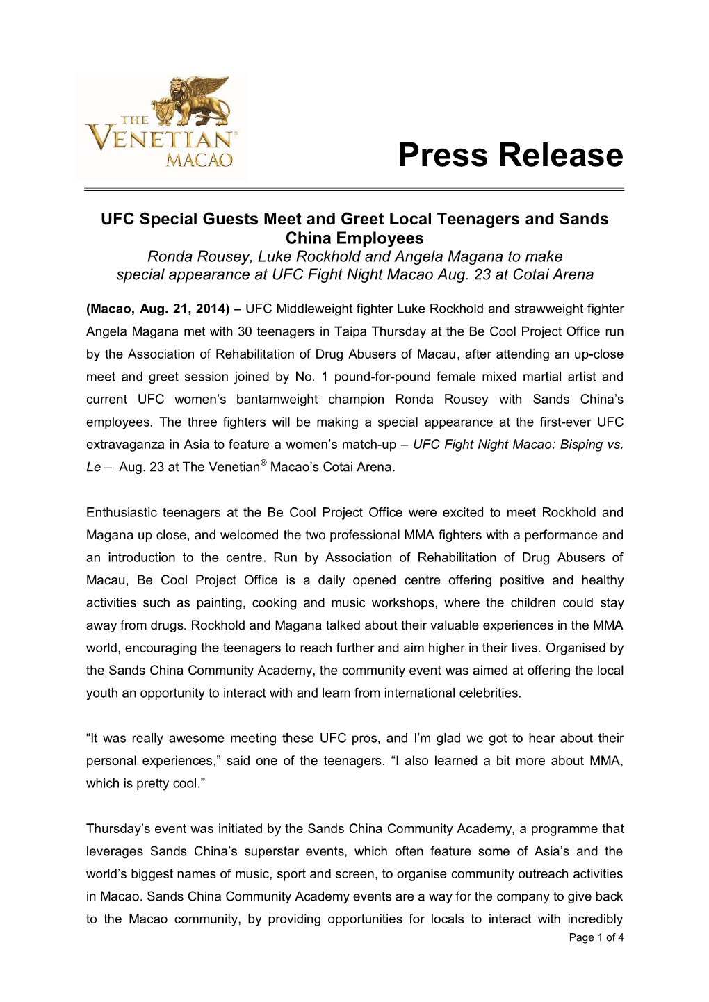 Press Release