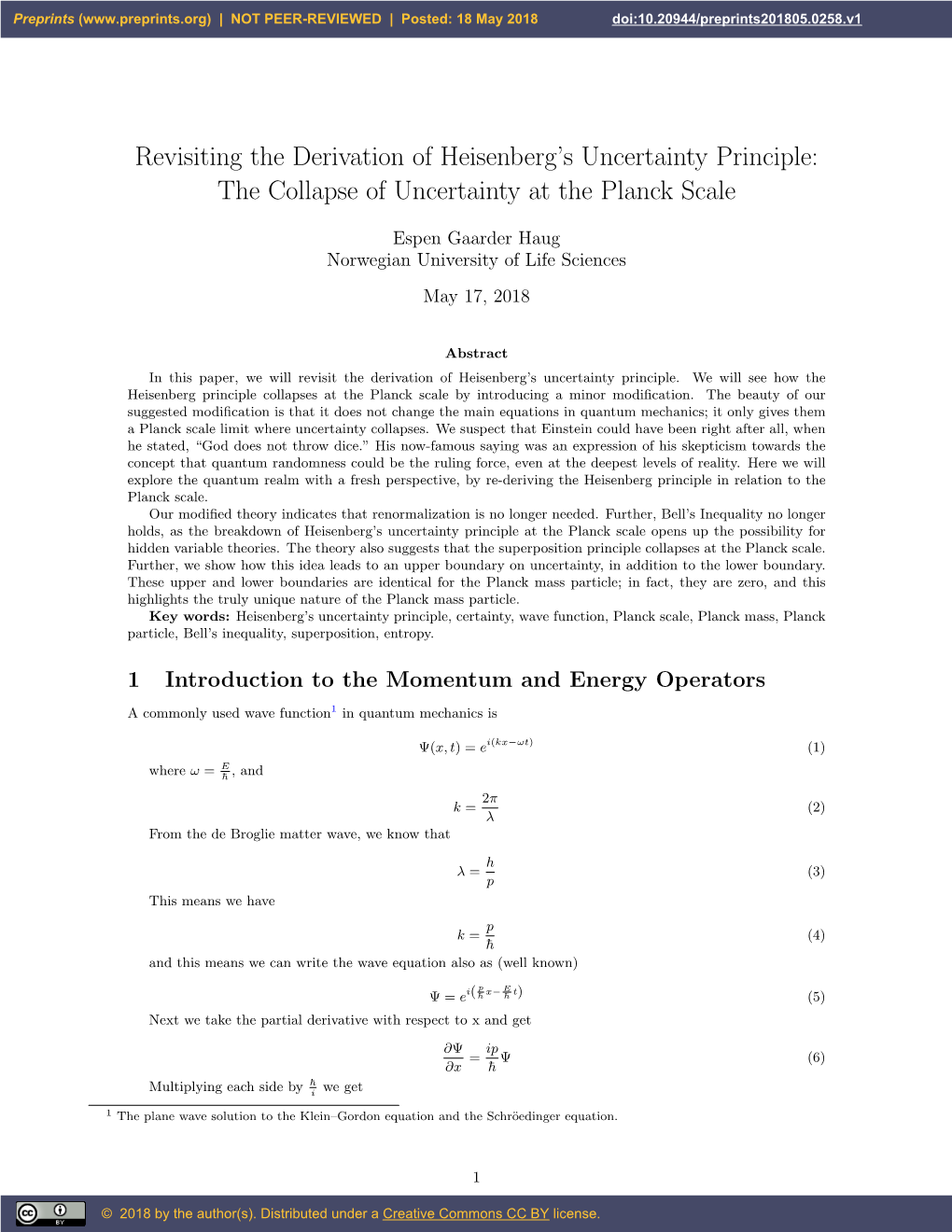 Revisiting the Derivation of Heisenberg's Uncertainty Principle