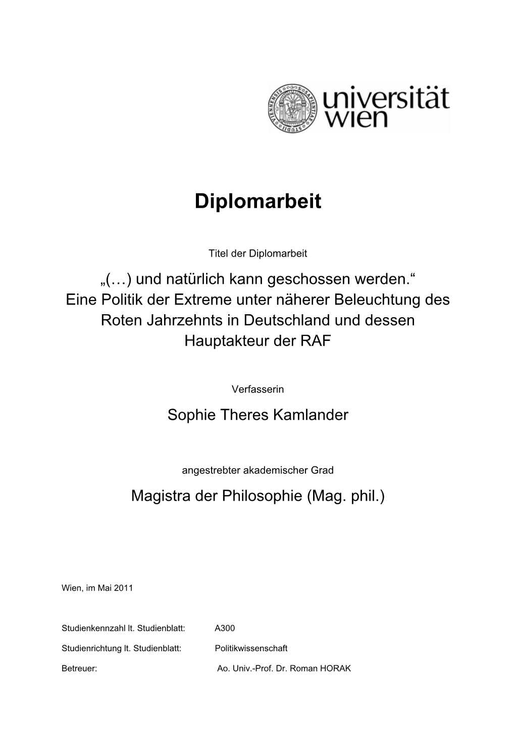 Diplomarbeit