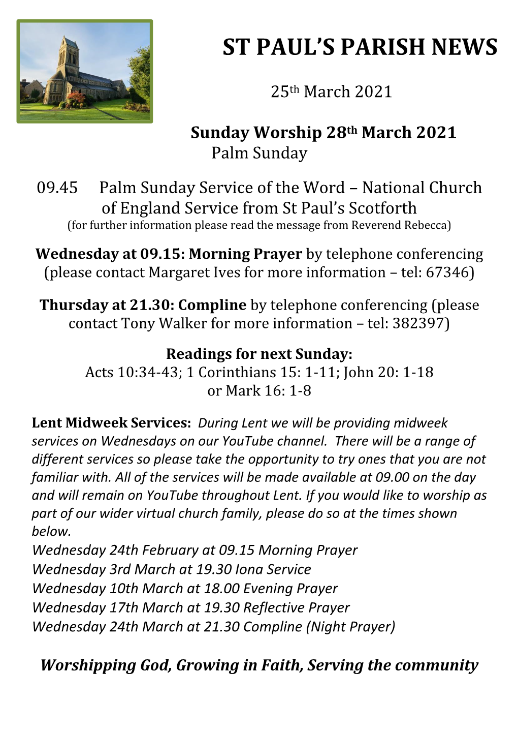 St Paul's Parish News