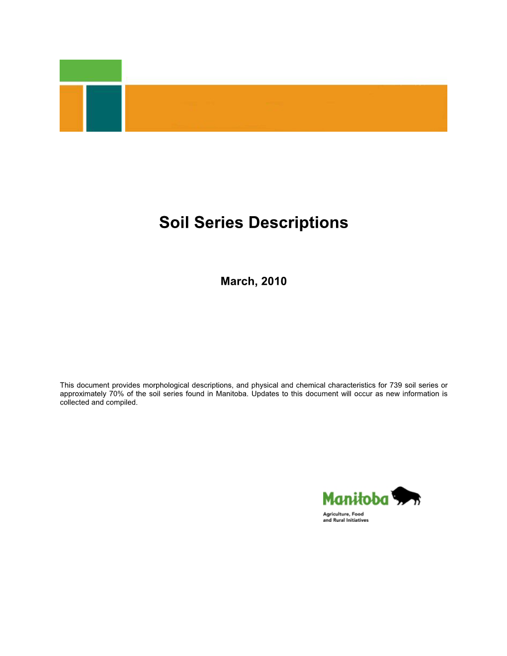 Soil Series Descriptions