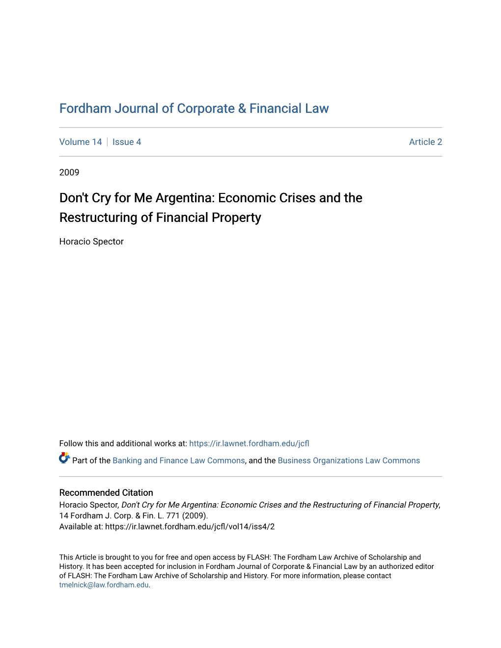 Fordham Journal of Corporate & Financial