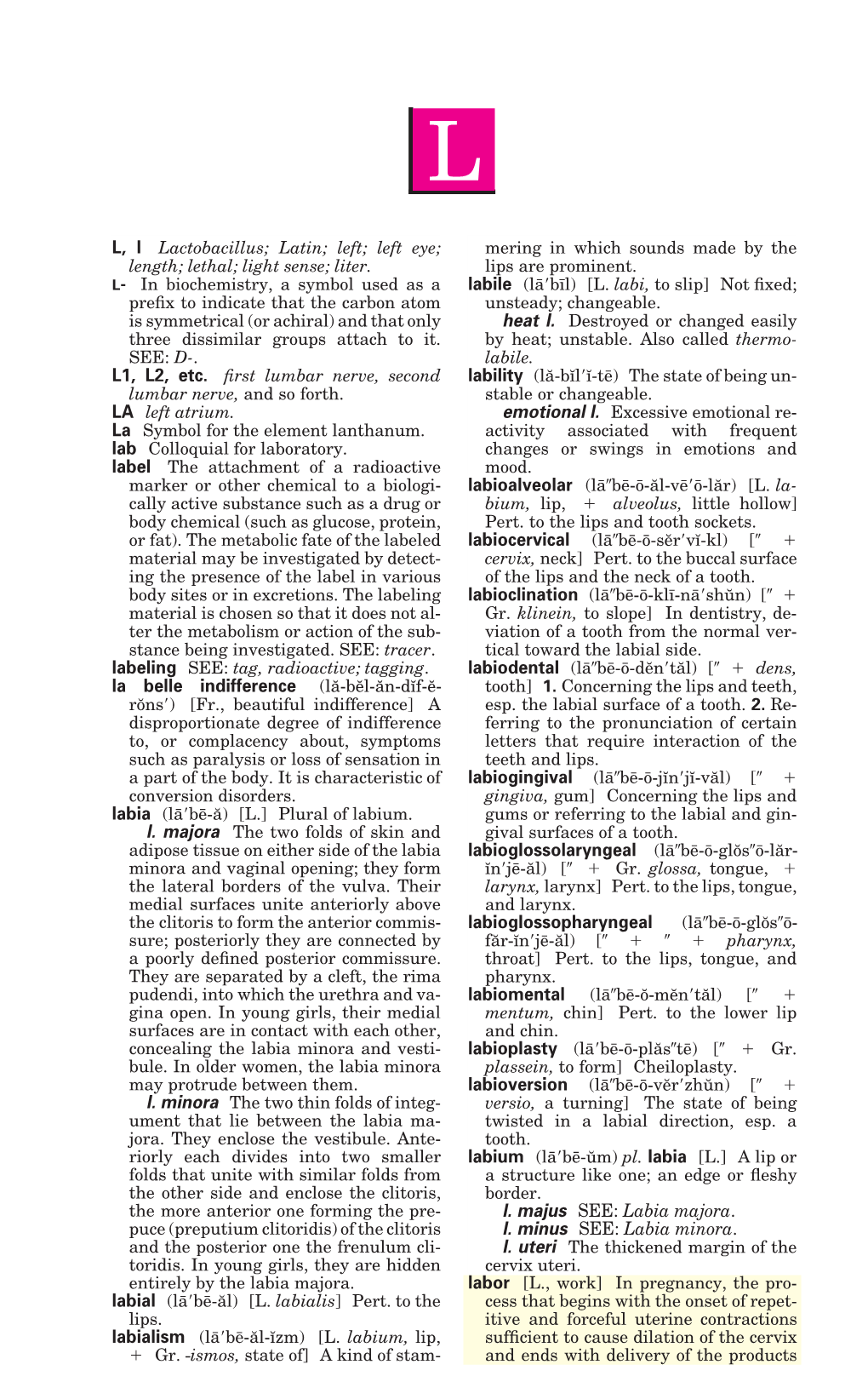 Taber's Cyclopedic Medical Dictionary