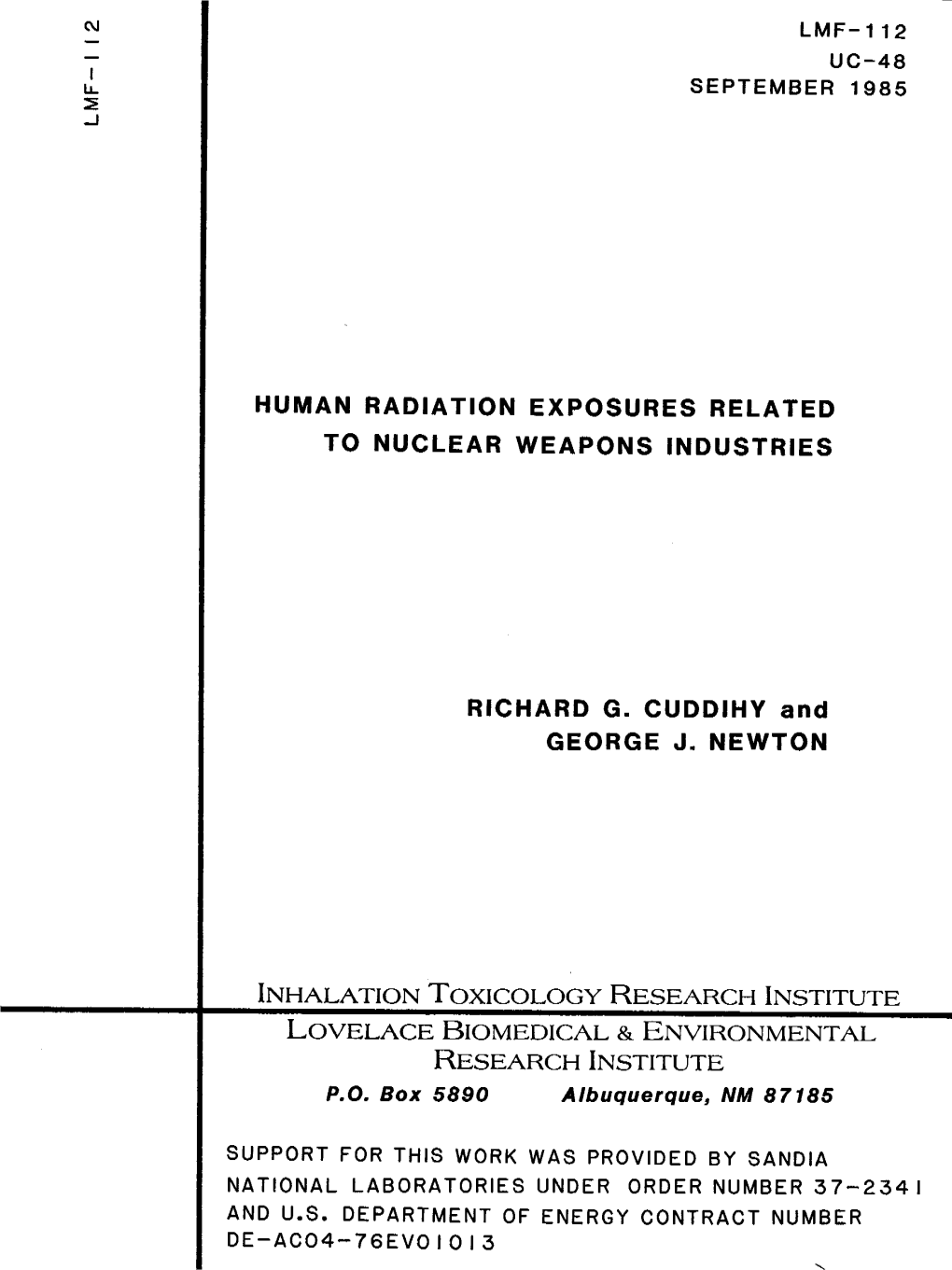 LMF-112 Human Radiation Exposures Related to Nuclear Weapons.PDF
