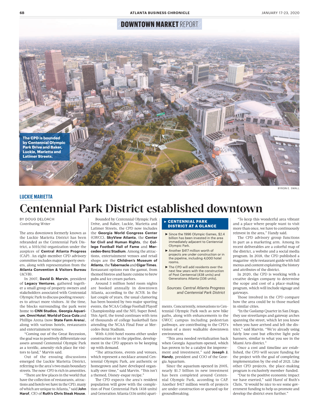Centennial Park District Established Downtown