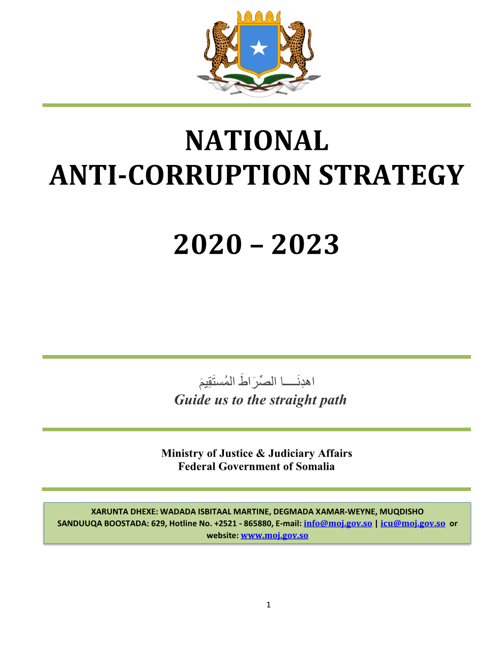 Approved National Anti-Corruption Strategy 2020-2023