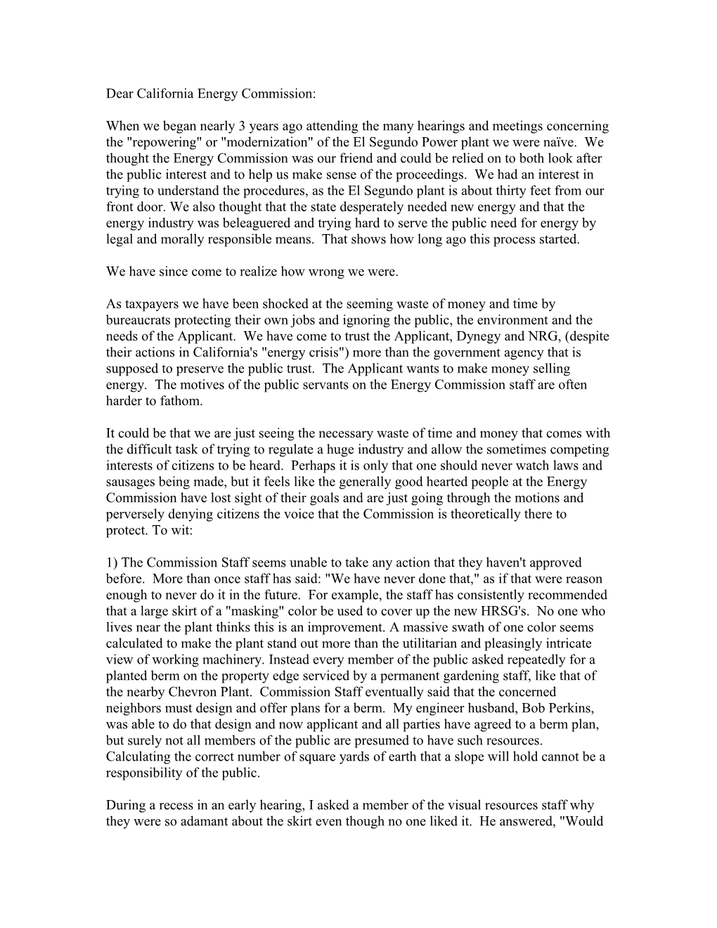 This Is An Unorthodox Brief Both Because It Is Actually Brief And It Is In The Form Of A Letter From A Member Of The Public