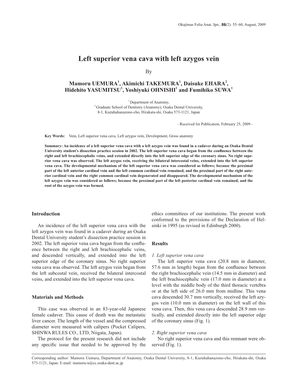 Left Superior Vena Cava with Left Azygos Vein