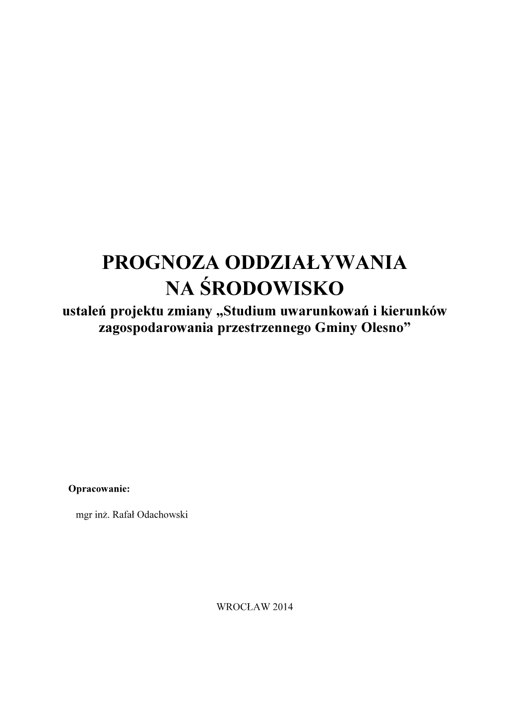 Prog Oza Oddziaływa Ia a Środowisko