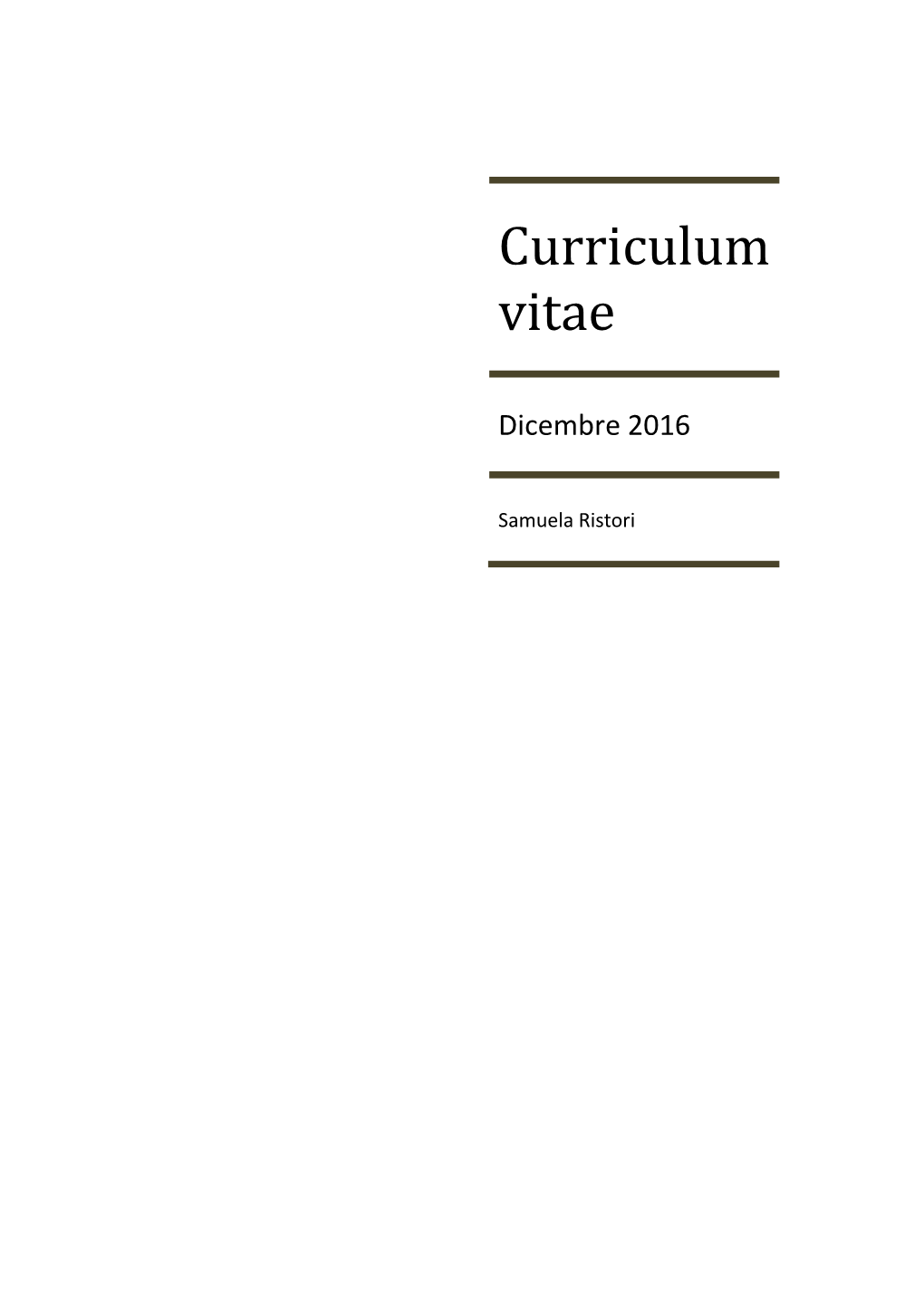 Curriculum Vitae