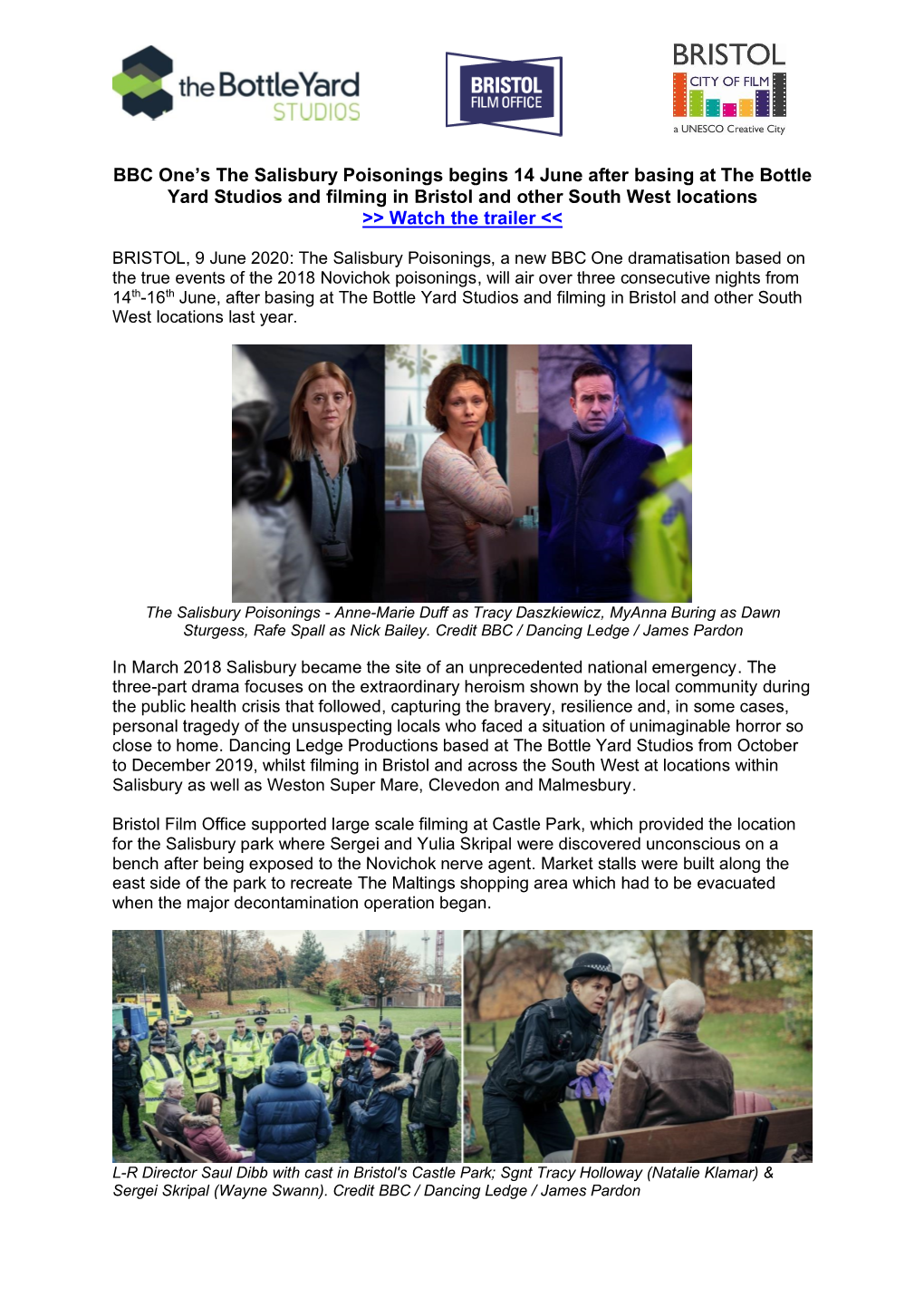 BBC One's the Salisbury Poisonings Begins 14 June After Basing at The