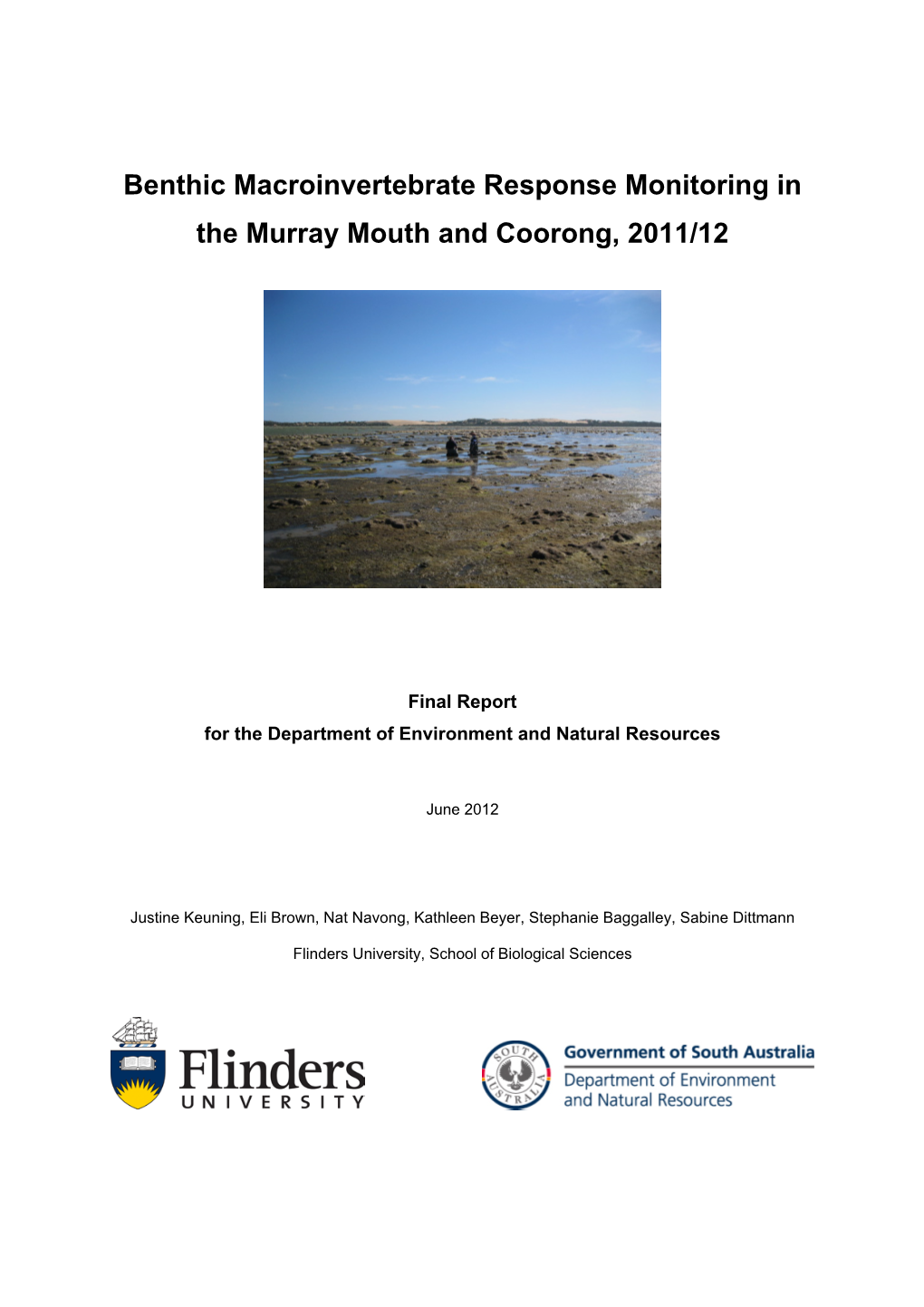 Benthic Macroinvertebrate Response Monitoring in the Murray Mouth and Coorong, 2011/12