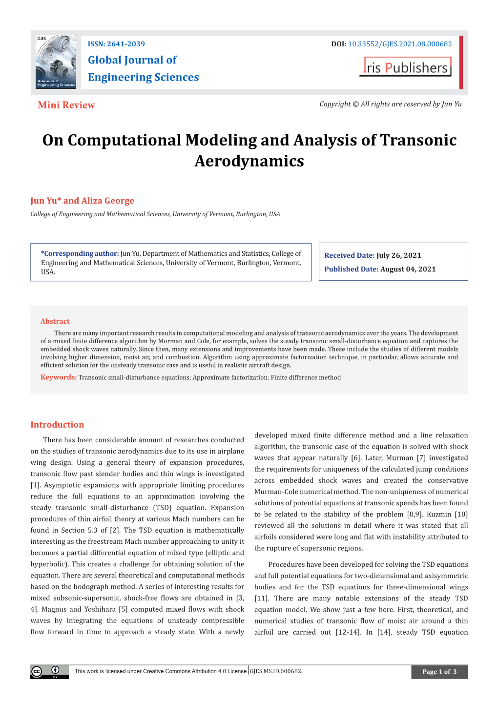 On Computational Modeling and Analysis of Transonic Aerodynamics