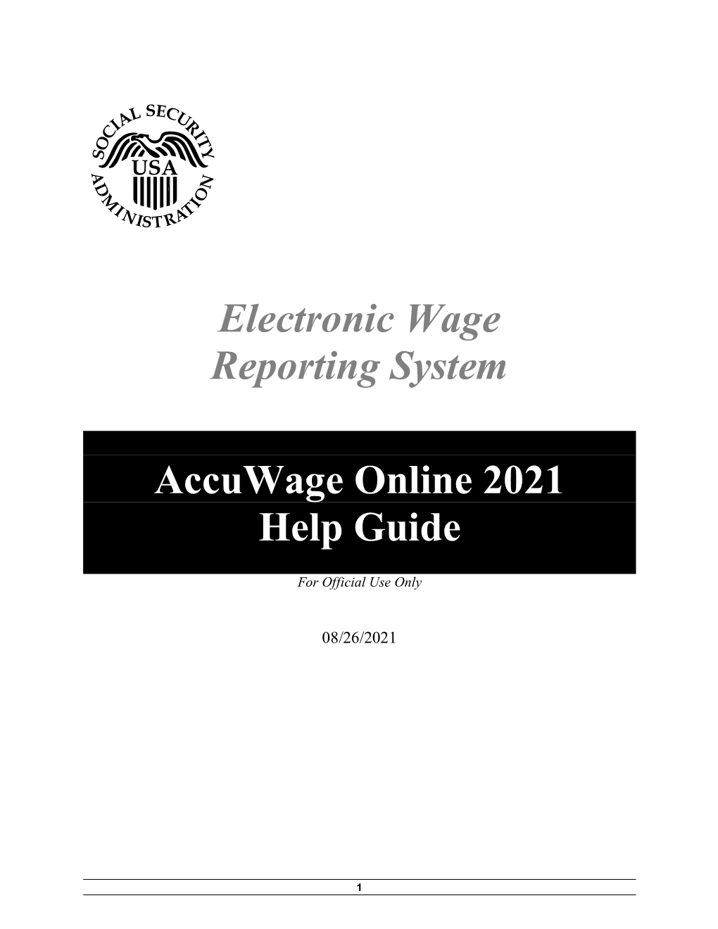 Accuwage Online Help Guide: This Link Will Open the Microsoft Word Version of the Accuwage Online Help Guide