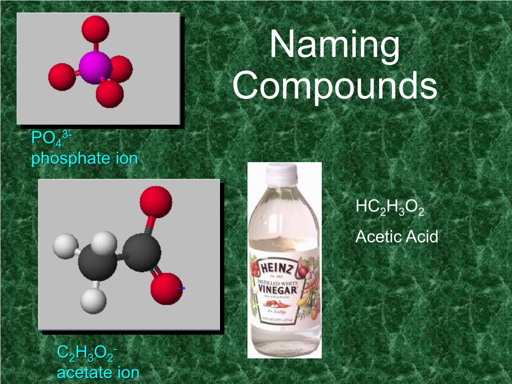 Naming Compounds