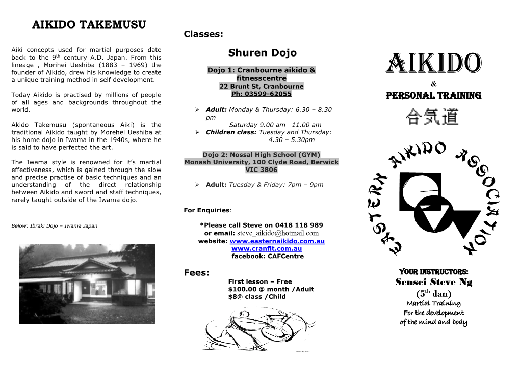 What Is Aikido? Your Instructors