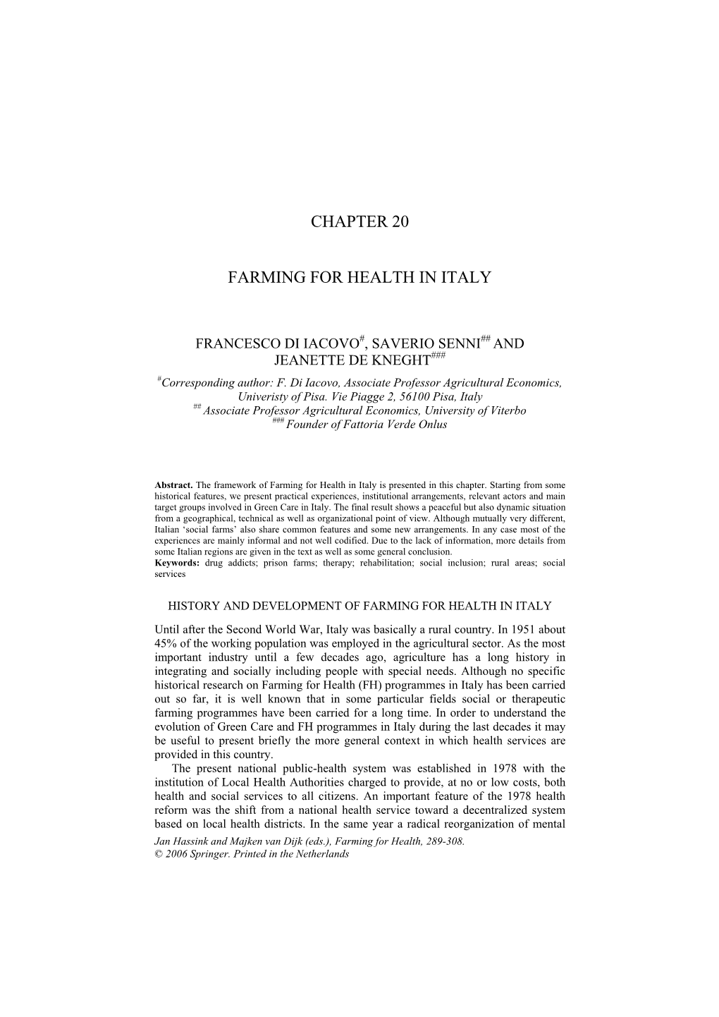 20. Farming for Health in Italy