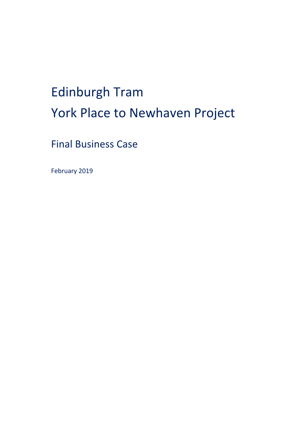 Edinburgh Tram York Place to Newhaven Project