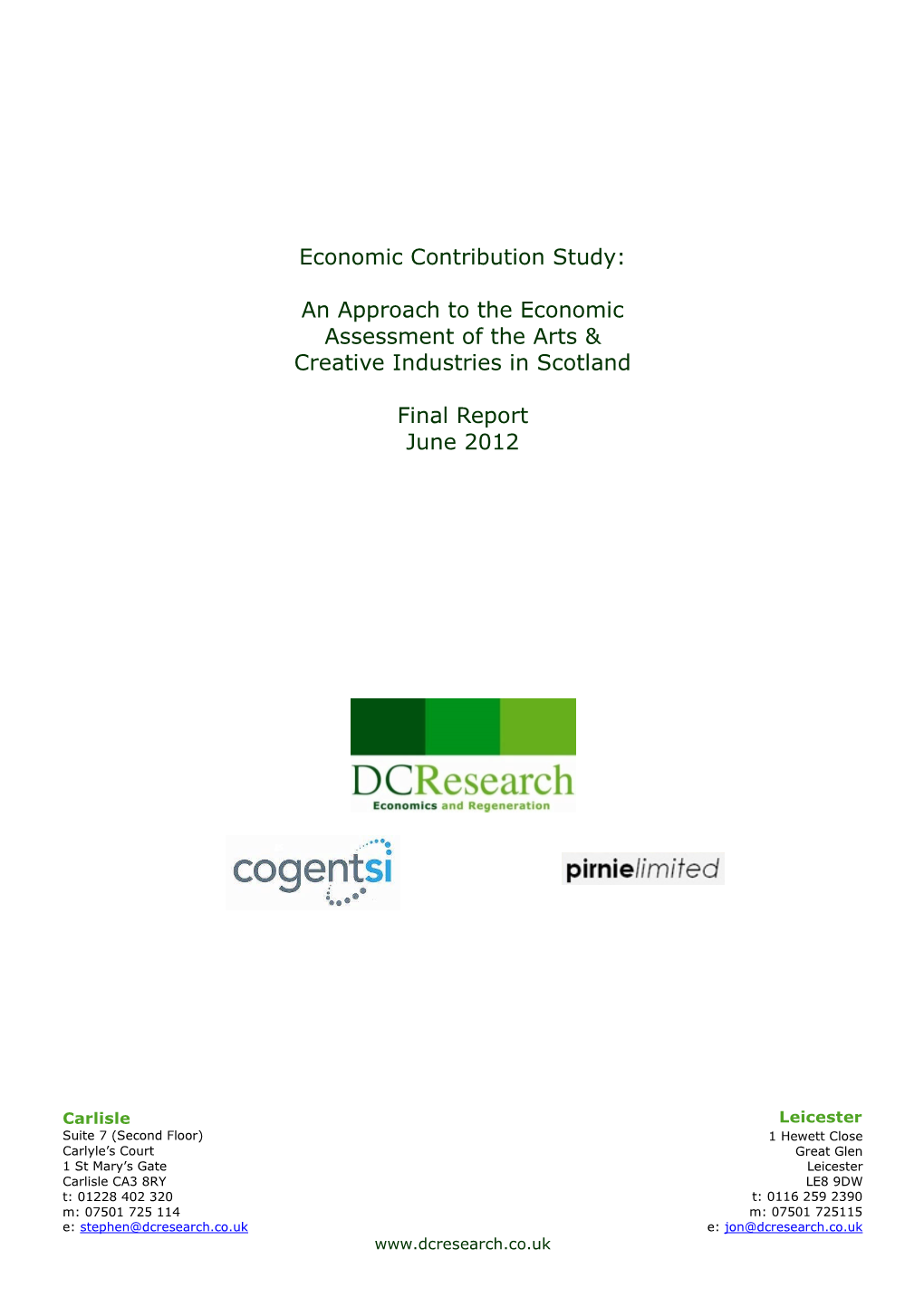 Economic Contribution Study