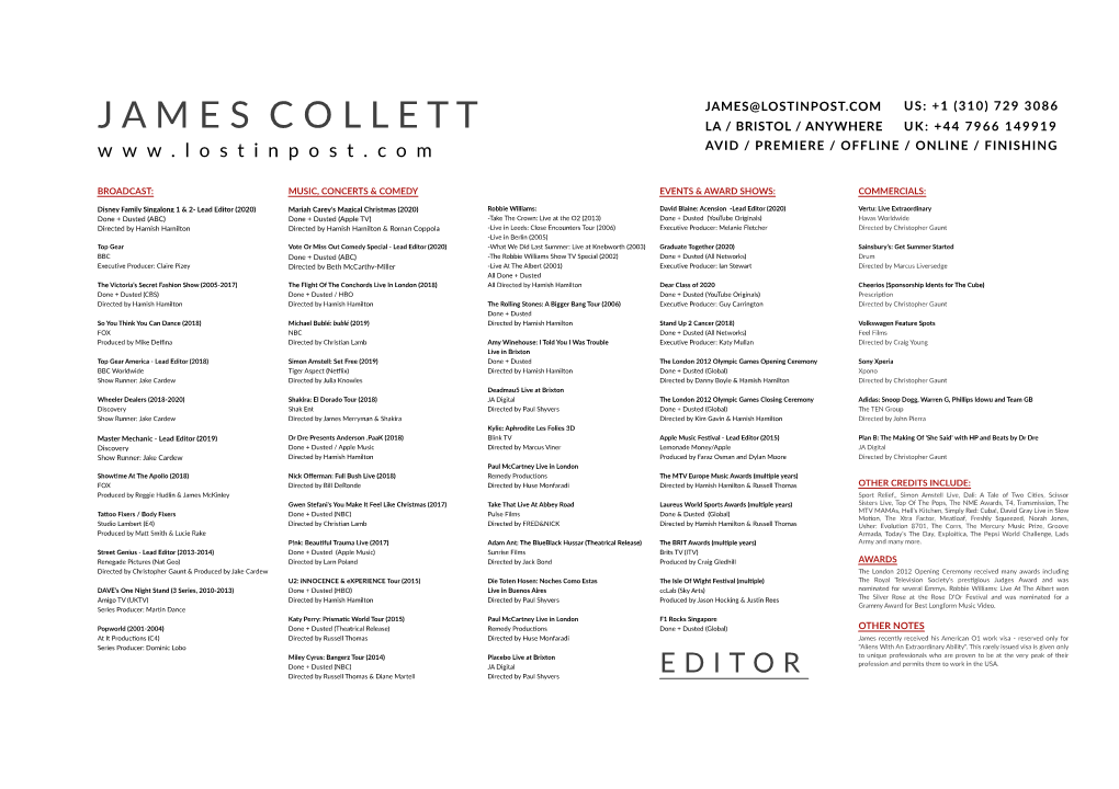 James Collett CV Oct 2020