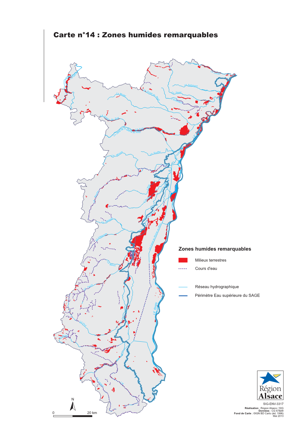 Carte N°14 : Zones Humides Remarquables