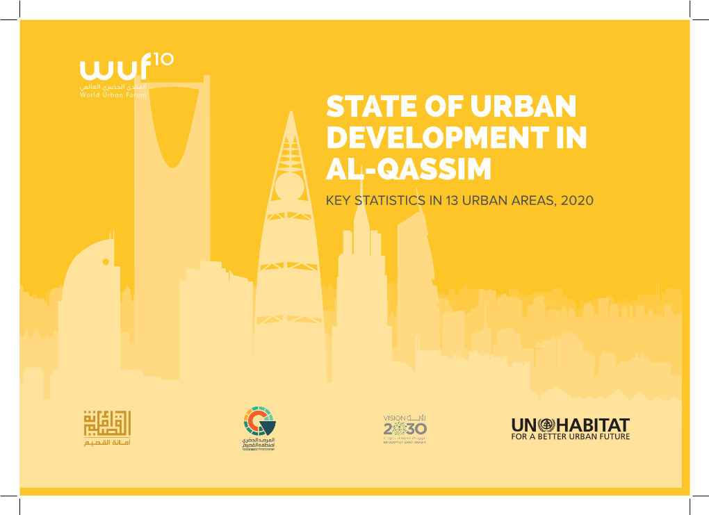 State of Urban Development in Al-Qassim Key Statistics in 13 Urban Areas, 2020