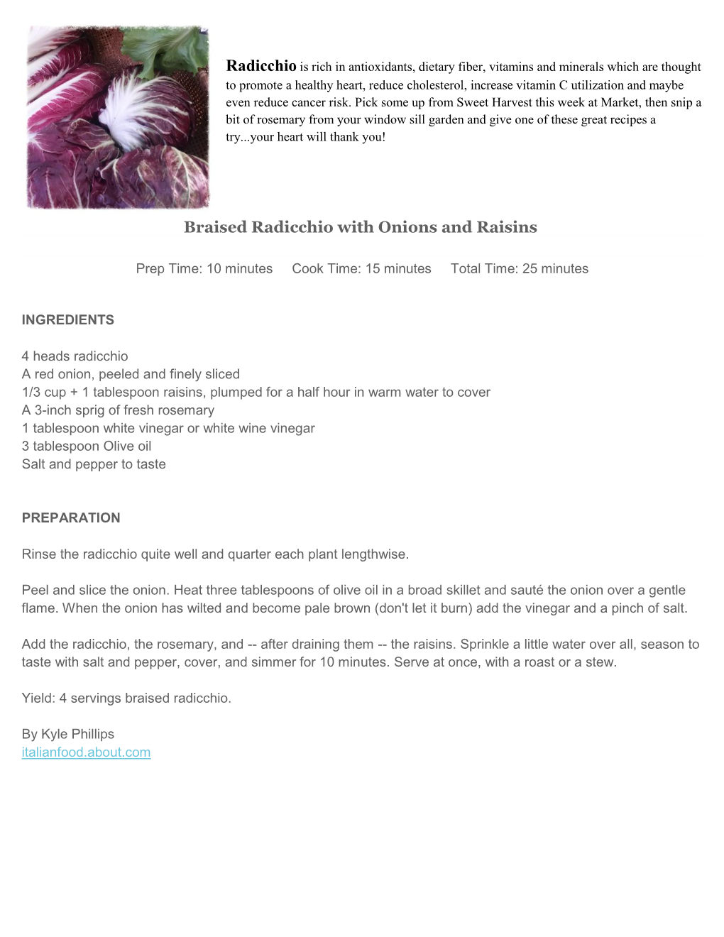 Radicchio Recipes