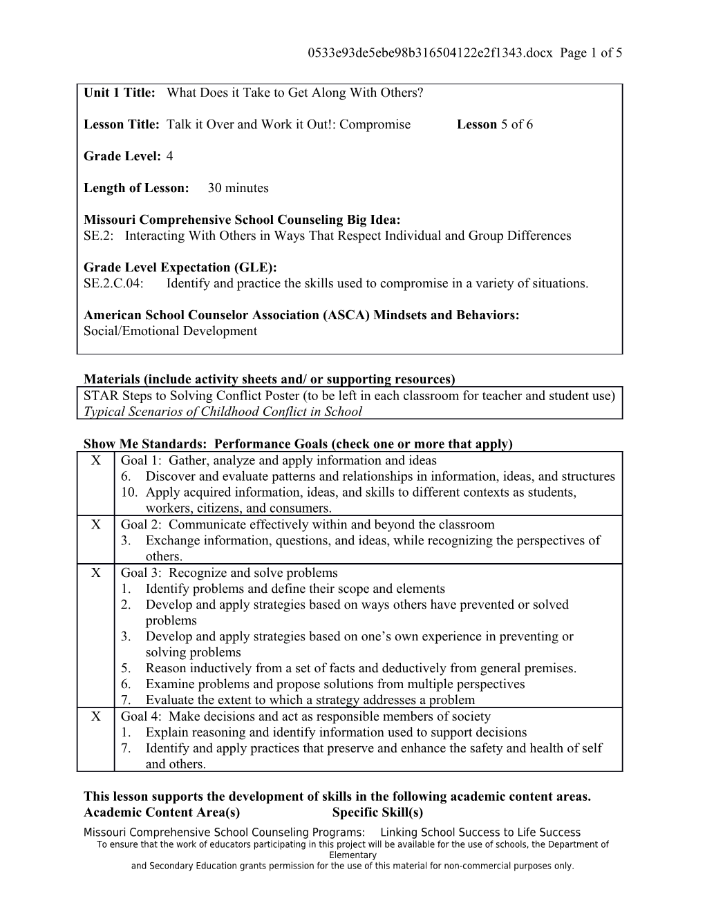 Materials (Include Activity Sheets And/ Or Supporting Resources)