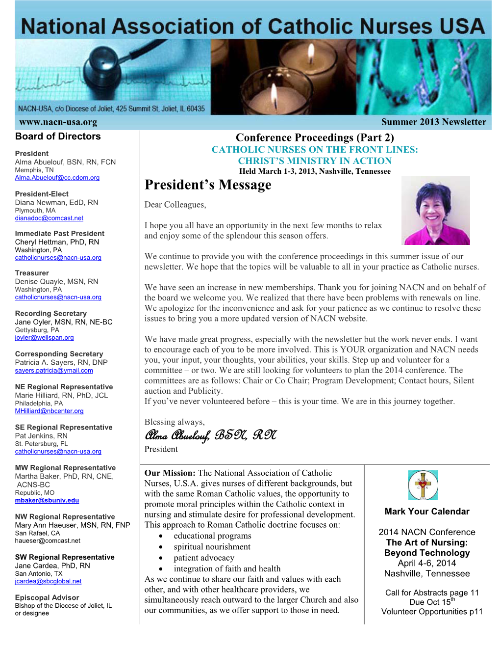 2013 – Summer Newsletter