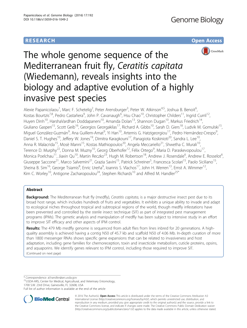 The Whole Genome Sequence of The