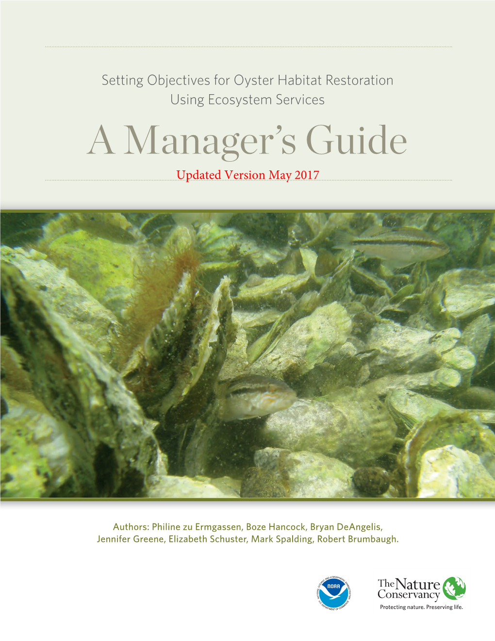 Oyster Restoration Manager's Guide