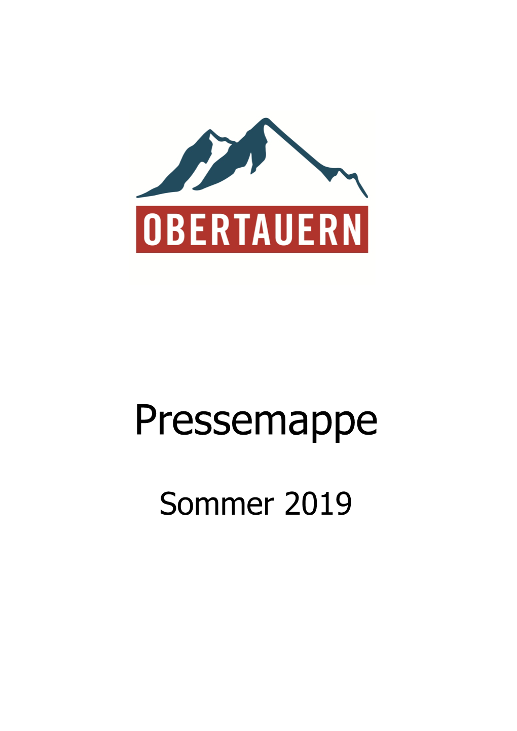 Obertauern Pressemappe Sommer 2019