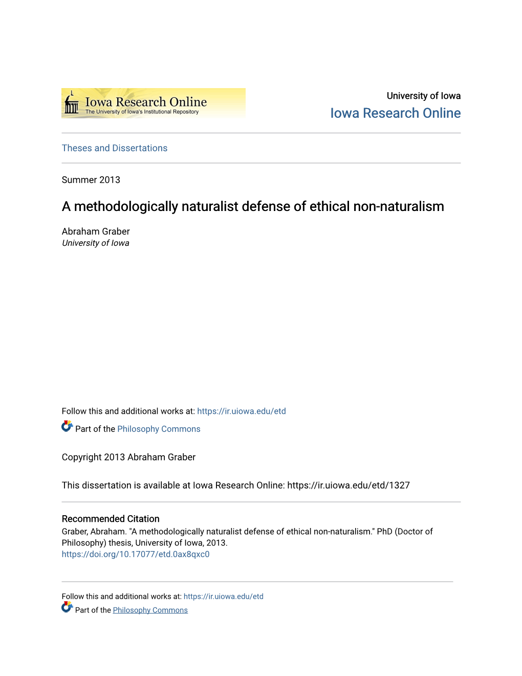 A Methodologically Naturalist Defense of Ethical Non-Naturalism