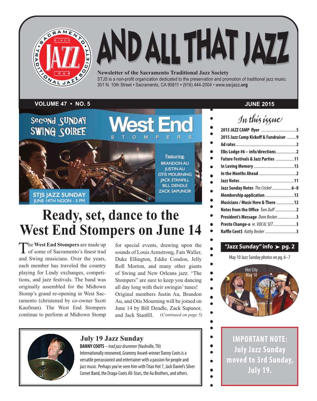 Ready, Set, Dance to the West End Stompers on June 14